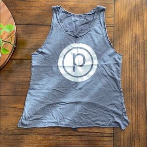 PURE BARRE shark bite muscle tank EUC